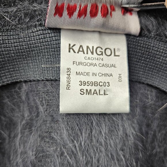 Kangol Hat Cap Furgora Casual Fitted Mens Small Gray Fuzzy Angora Bucket Cloche - Picture 11 of 12